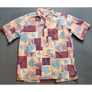 Vintage Reyn Spooner Shirt‎ Size Large Quarter Button Floral Colorblock
